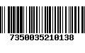 Código de Barras 7350035210138