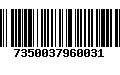 Código de Barras 7350037960031