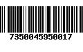 Código de Barras 7350045950017