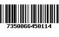 Código de Barras 7350066450114