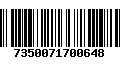 Código de Barras 7350071700648