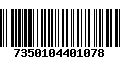 Código de Barras 7350104401078