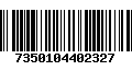 Código de Barras 7350104402327