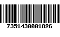 Código de Barras 7351430001826