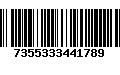 Código de Barras 7355333441789