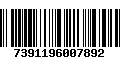 Código de Barras 7391196007892