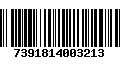 Código de Barras 7391814003213