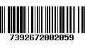 Código de Barras 7392672002059