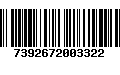 Código de Barras 7392672003322