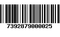 Código de Barras 7392879000025