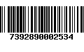 Código de Barras 7392890002534