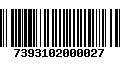 Código de Barras 7393102000027