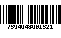 Código de Barras 7394048001321