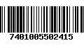 Código de Barras 7401005502415