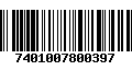 Código de Barras 7401007800397