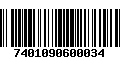 Código de Barras 7401090600034