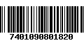 Código de Barras 7401090801820