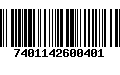 Código de Barras 7401142600401