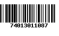 Código de Barras 74013011087