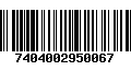 Código de Barras 7404002950067