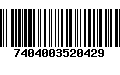 Código de Barras 7404003520429