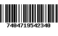 Código de Barras 7404719542340