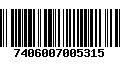 Código de Barras 7406007005315