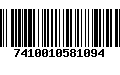 Código de Barras 7410010581094