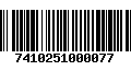 Código de Barras 7410251000077