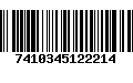 Código de Barras 7410345122214