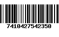 Código de Barras 7410427542350