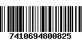 Código de Barras 7410694800825