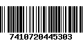 Código de Barras 7410720445303