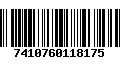 Código de Barras 7410760118175