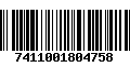 Código de Barras 7411001804758