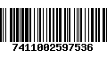 Código de Barras 7411002597536