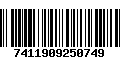 Código de Barras 7411909250749