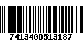 Código de Barras 7413400513187