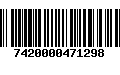 Código de Barras 7420000471298