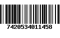 Código de Barras 7420534011458