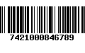 Código de Barras 7421000846789