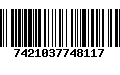 Código de Barras 7421037748117