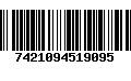 Código de Barras 7421094519095