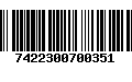 Código de Barras 7422300700351