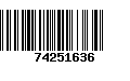 Código de Barras 74251636