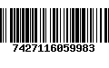 Código de Barras 7427116059983