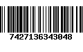 Código de Barras 7427136343048