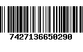 Código de Barras 7427136650290