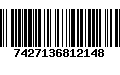 Código de Barras 7427136812148