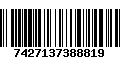 Código de Barras 7427137388819